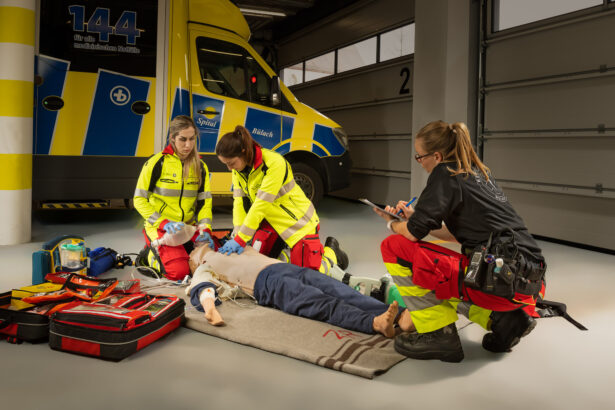 Ausbildungssequenz beim Rettungsdienst